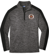 Biggby Bobcats Youth PosiCharge Electric Heather Colorblock 1/4-Zip Pullover